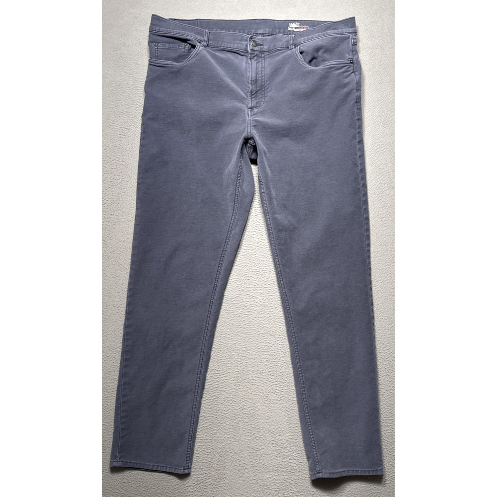 Faherty Stretch Terry 5 Pocket Pants Mens Sz 38 (36x31) Navy Straight Soft Comfy